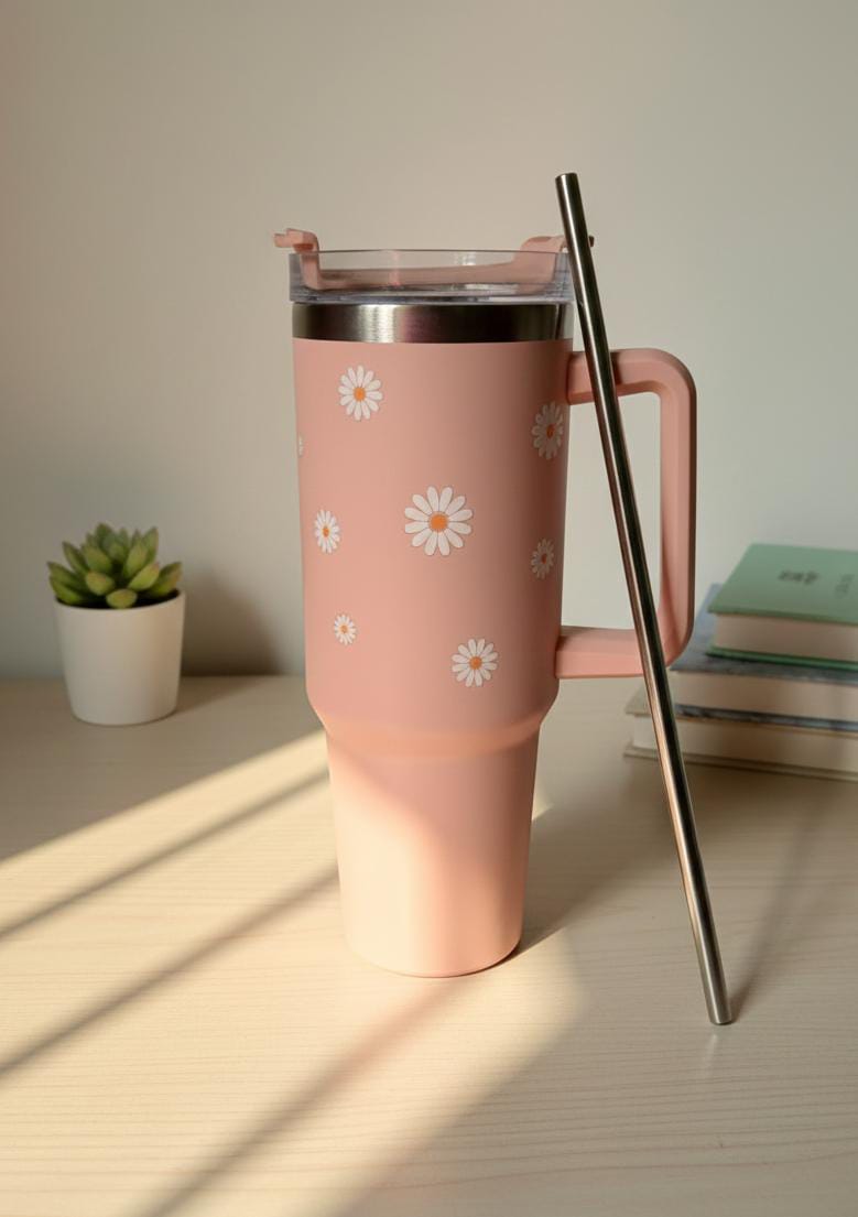 Pastel Petals Tumbler - 1200ml Stainless Steel Tumbler
